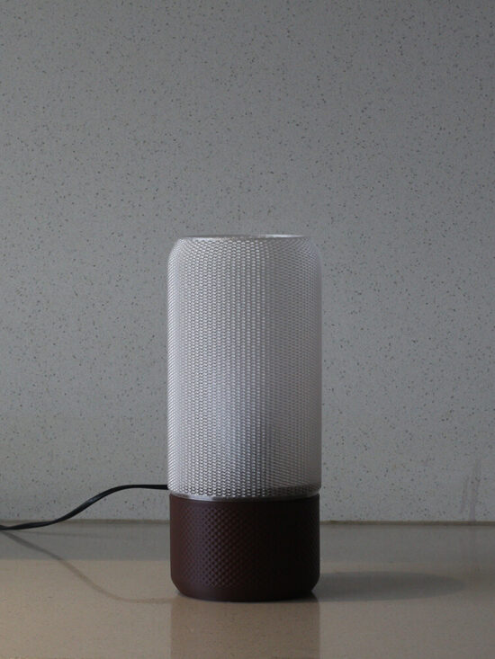 Tela by Charles Regaud, 3D Printed Designer Table Lamp (Choco)